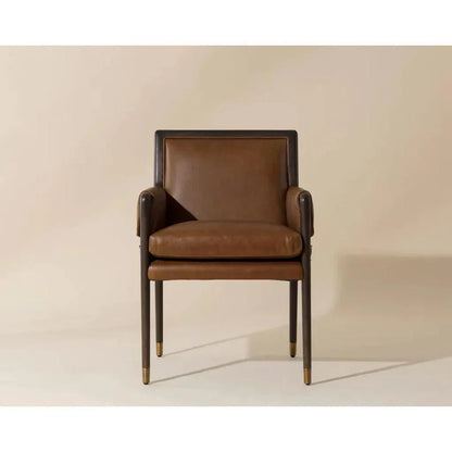 SUNPAN Mauti Leather Modern Dining Armchair