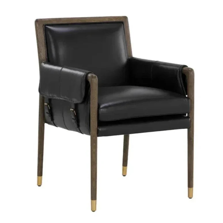 SUNPAN Mauti Leather Modern Dining Armchair