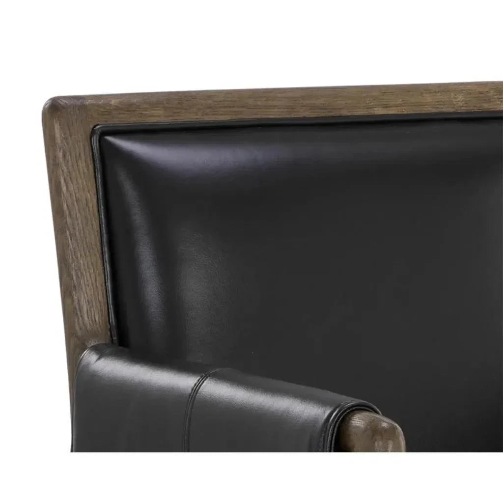 SUNPAN Mauti Leather Modern Dining Armchair