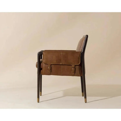SUNPAN Mauti Leather Modern Dining Armchair