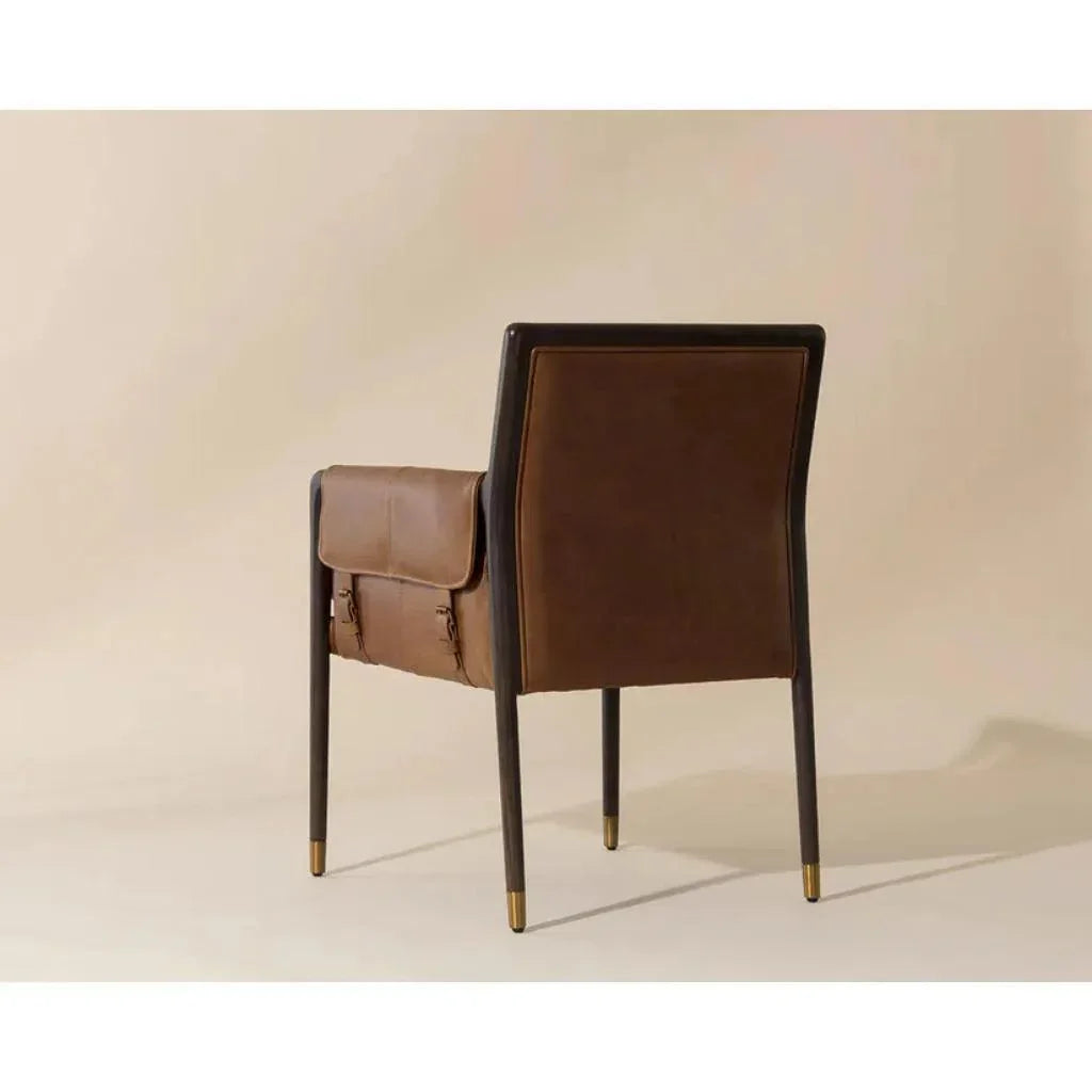 SUNPAN Mauti Leather Modern Dining Armchair
