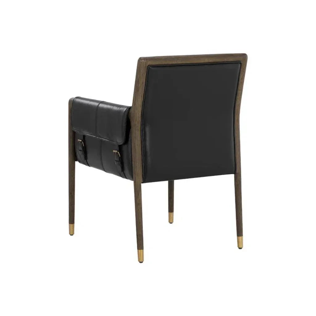 SUNPAN Mauti Leather Modern Dining Armchair