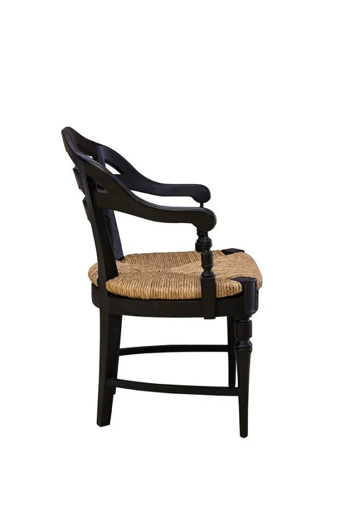 Maverick Wooden Black Arm Chair - LOOMLAN - Furniture Classics - Accent Chairs