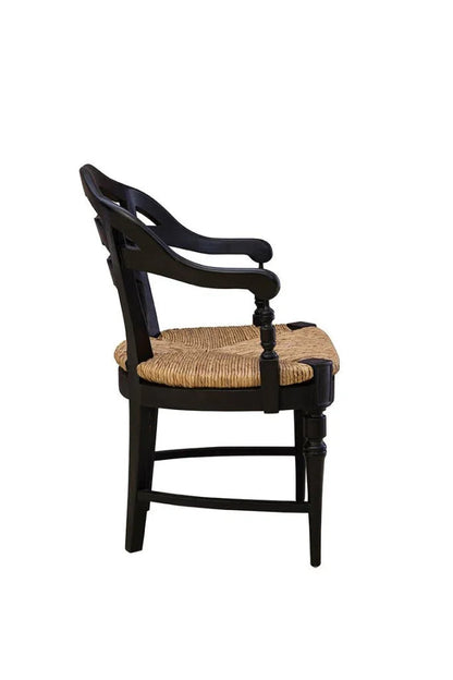 Maverick Wooden Black Arm Chair - LOOMLAN - Furniture Classics - Accent Chairs