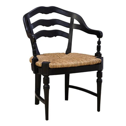 Maverick Wooden Black Arm Chair - LOOMLAN - Furniture Classics - Accent Chairs