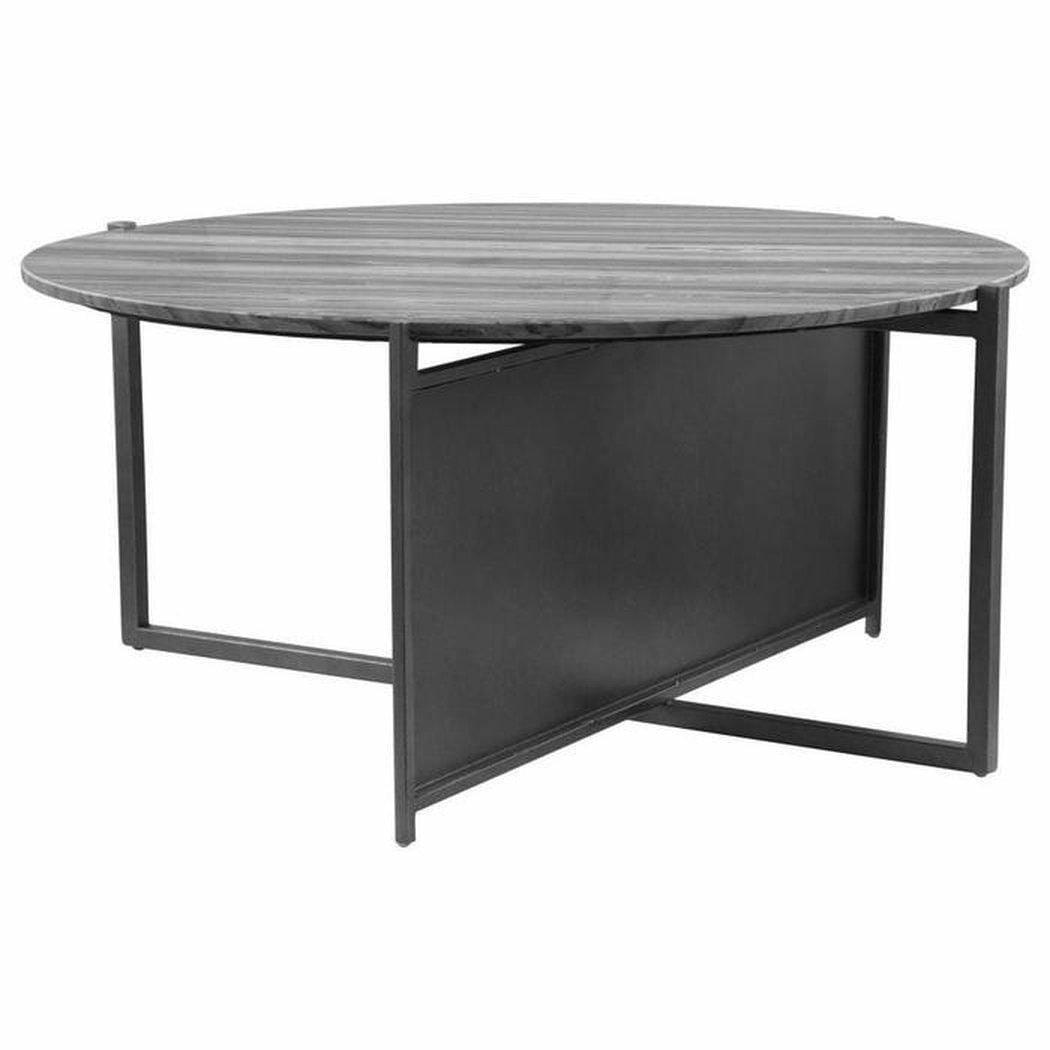 Mcbride Coffee Table Gray & Black - Sideboards and Things Accents_Black, Brand_Zuo Modern, Color_Black, Color_Gray, Depth_30-40, Finish_Hand Painted, Finish_Powder Coated, Height_10-20, Materials_Metal, Materials_Stone, Materials_Wood, Metal Type_Iron, Product Type_Coffee Table, Stone Type_Marble, Width_30-40, Wood Species_MDF