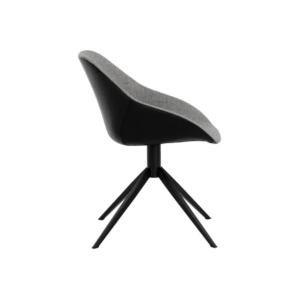 SUNPAN Mccoy Leather Swivel Dining Chair