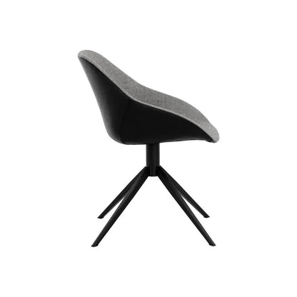 SUNPAN Mccoy Leather Swivel Dining Chair