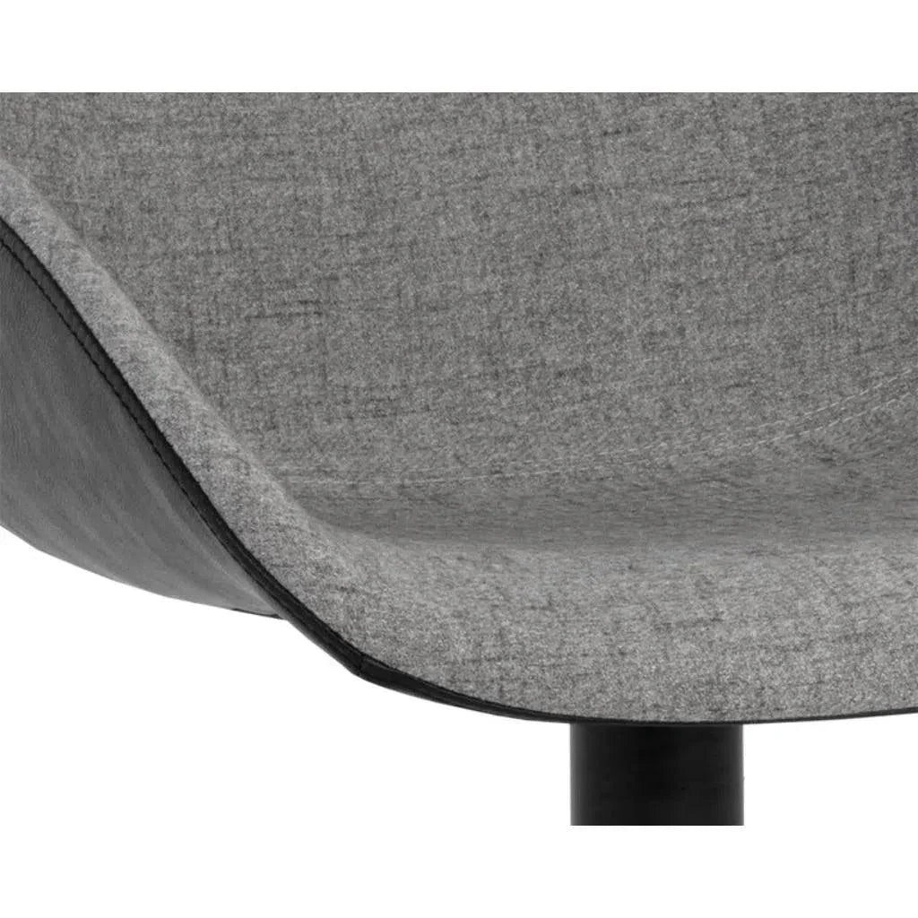 SUNPAN Mccoy Leather Swivel Dining Chair