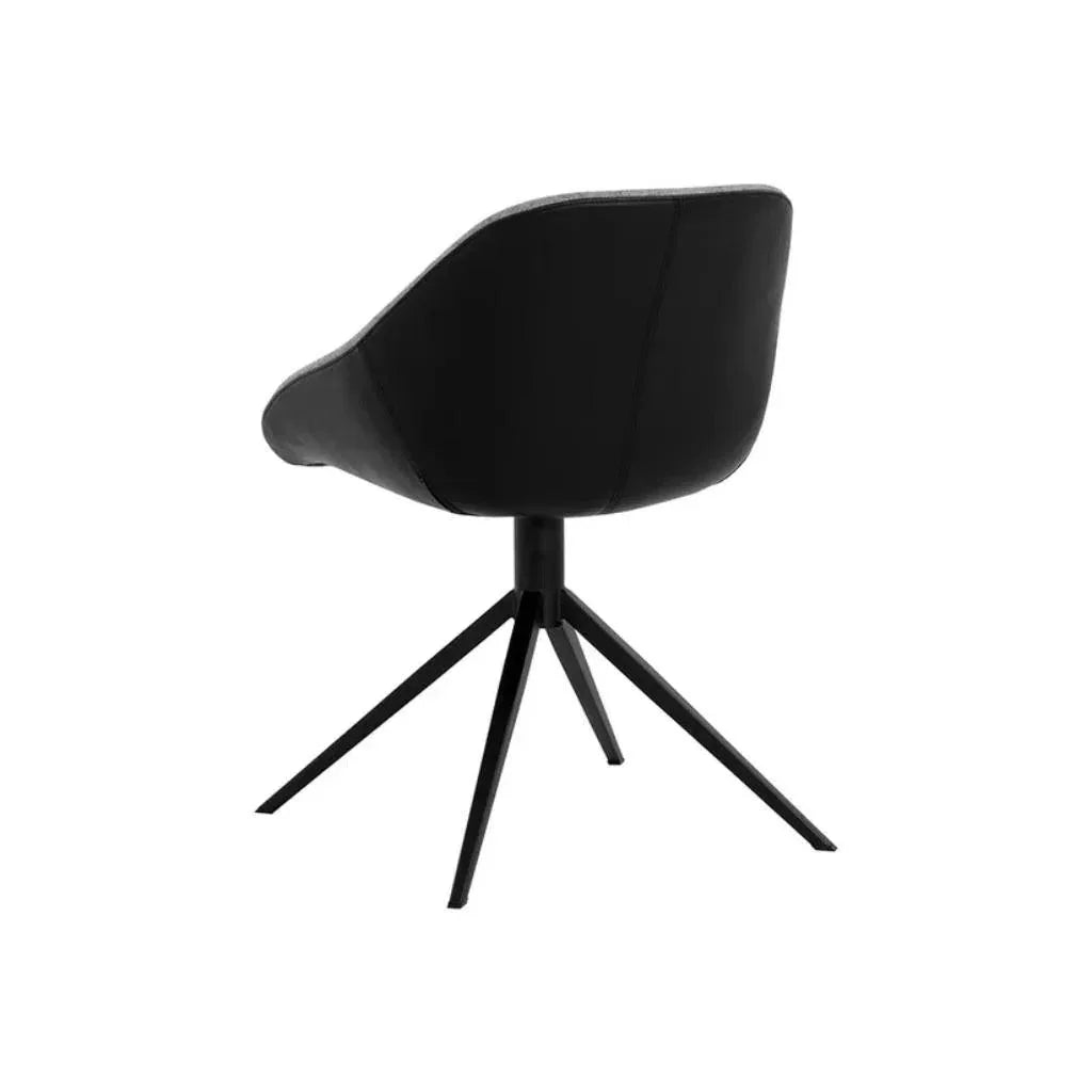 SUNPAN Mccoy Leather Swivel Dining Chair