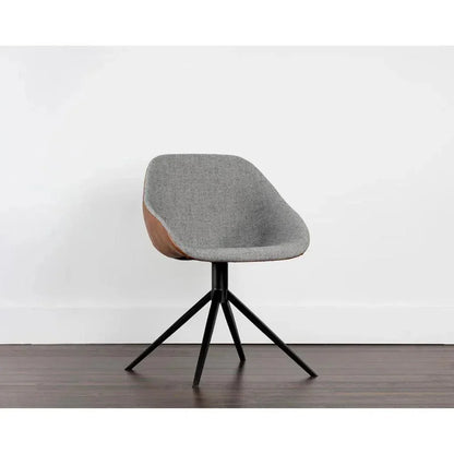 SUNPAN Mccoy Leather Swivel Dining Chair