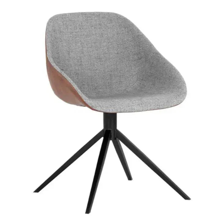 SUNPAN Mccoy Leather Swivel Dining Chair