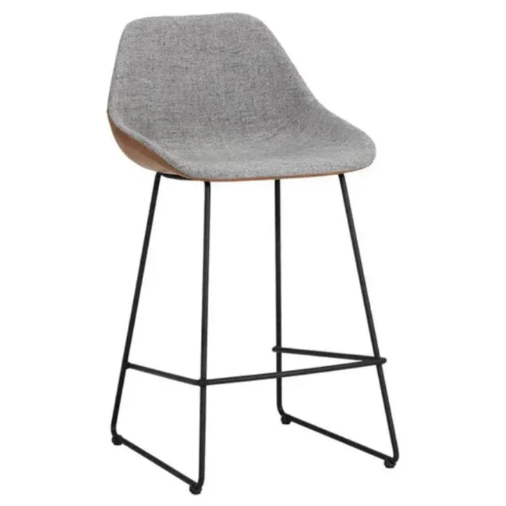 Mccoy Leather Two Toned Seat Counter Stool