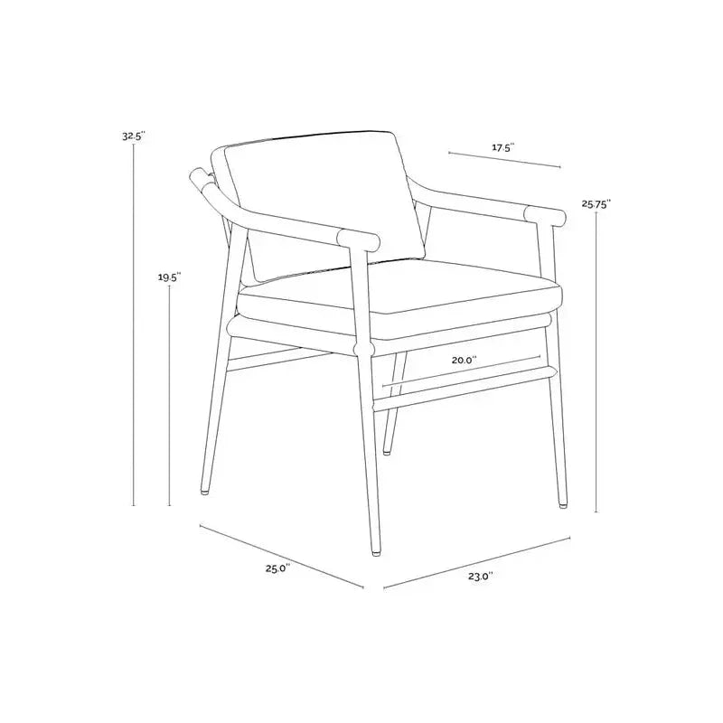 SUNPAN Meadow Performance Fabric Dining Armchair