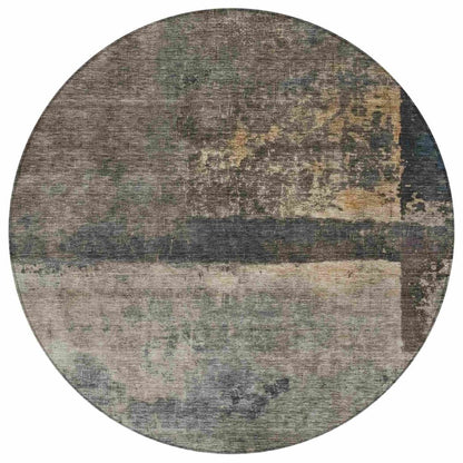 LOOMLAN Rugs Mehriza Brown Washable Indoor-Outdoor Rug