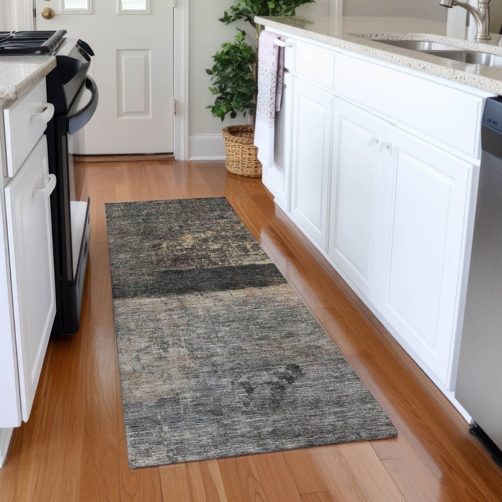 LOOMLAN Rugs Mehriza Brown Washable Indoor-Outdoor Rug
