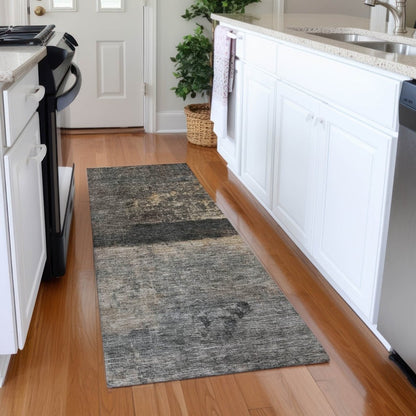 LOOMLAN Rugs Mehriza Brown Washable Indoor-Outdoor Rug