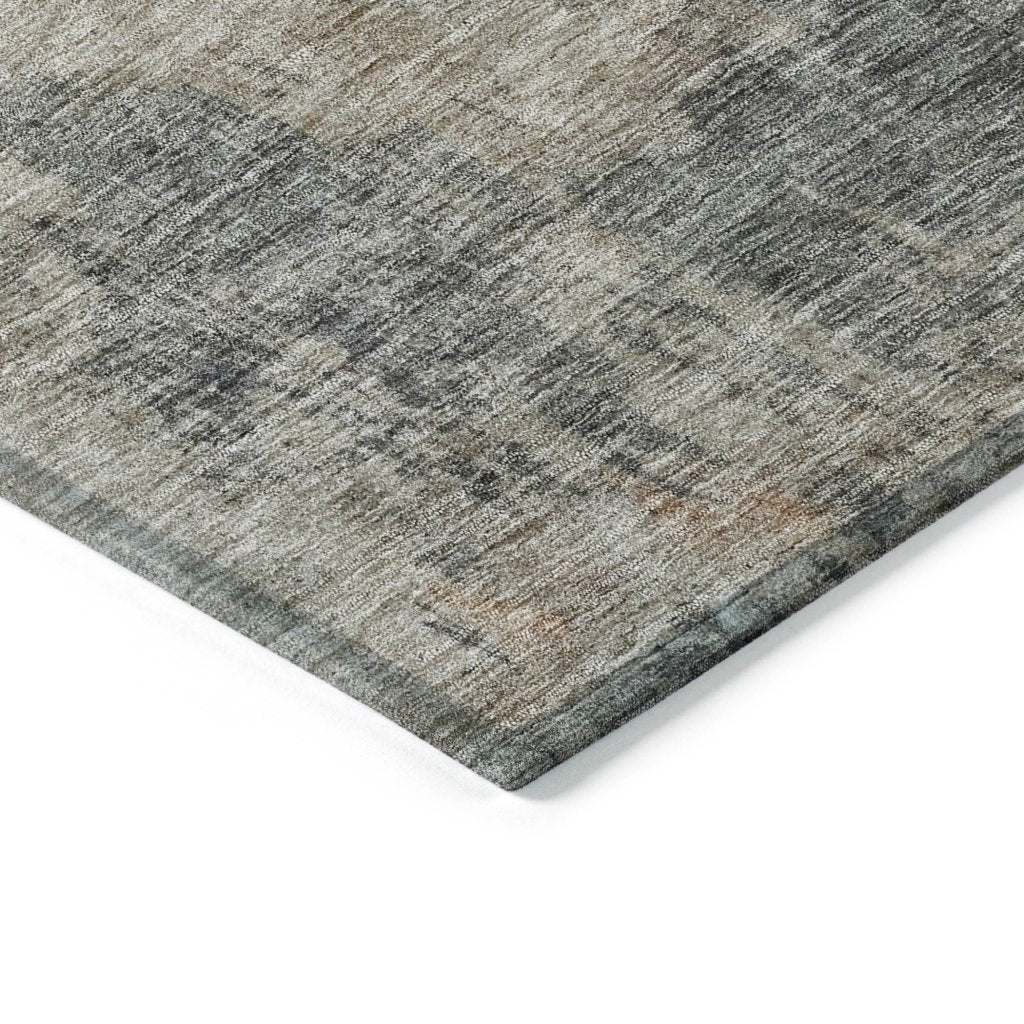 LOOMLAN Rugs Mehriza Brown Washable Indoor-Outdoor Rug
