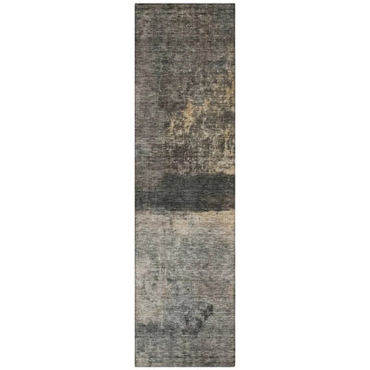 LOOMLAN Rugs Mehriza Brown Washable Indoor-Outdoor Rug
