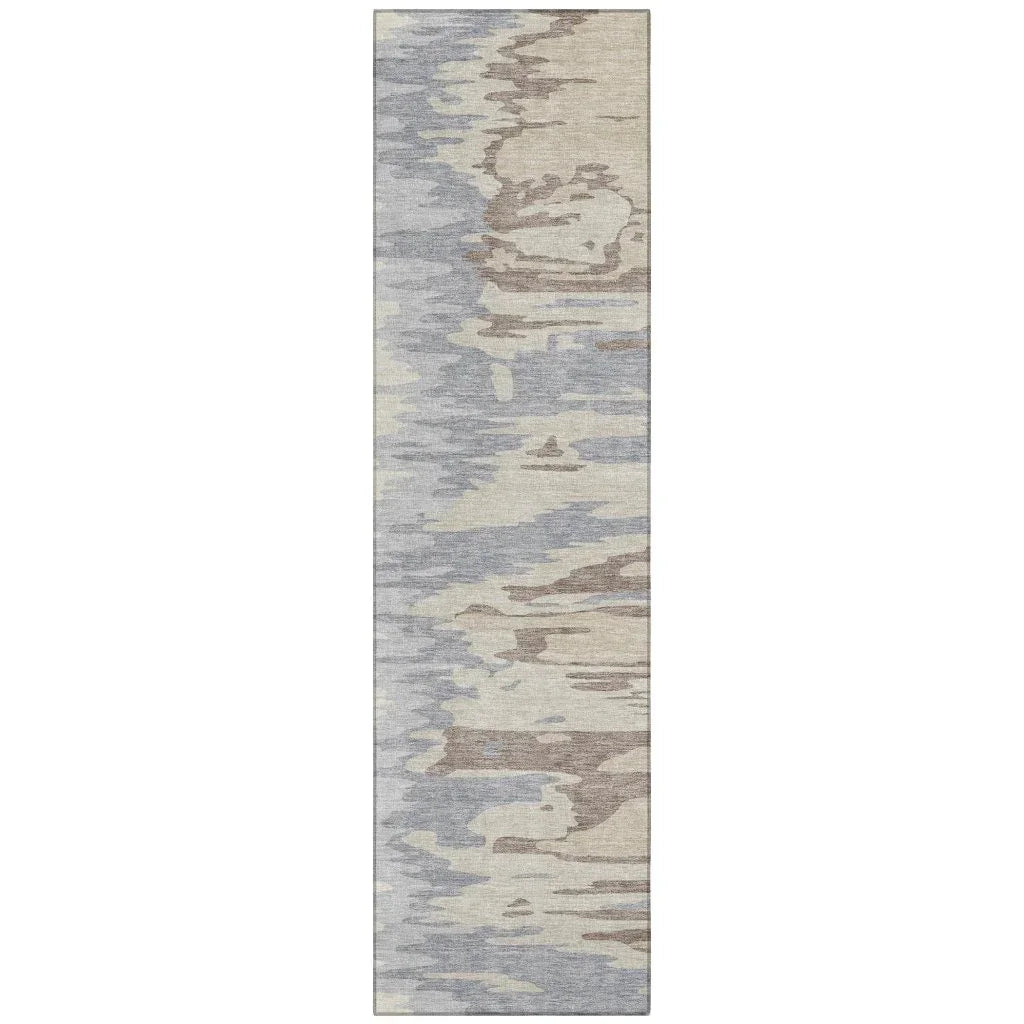 LOOMLAN Rugs Meleya Beige Washable Indoor-Outdoor Rug