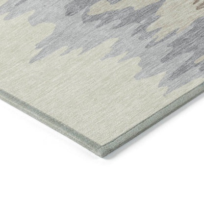 LOOMLAN Rugs Meleya Beige Washable Indoor-Outdoor Rug