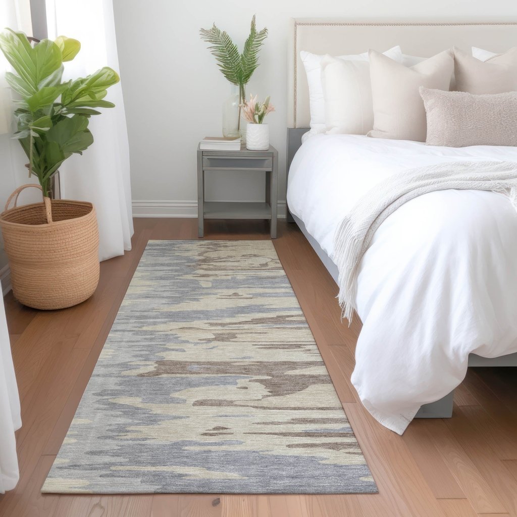 LOOMLAN Rugs Meleya Beige Washable Indoor-Outdoor Rug