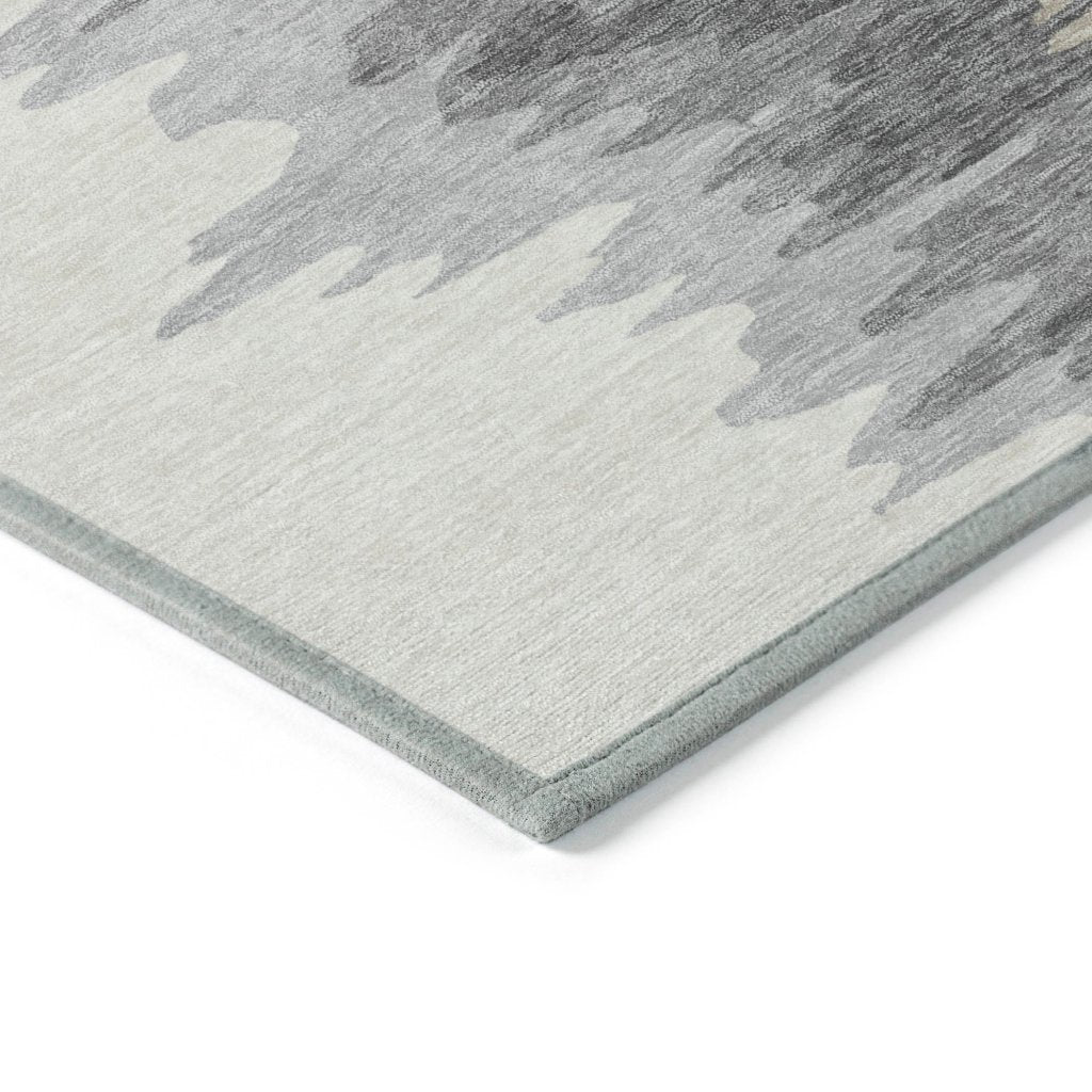 LOOMLAN Rugs Meleya Black Washable Indoor-Outdoor Rug