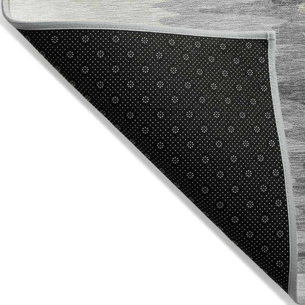 LOOMLAN Rugs Meleya Black Washable Indoor-Outdoor Rug