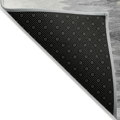 LOOMLAN Rugs Meleya Black Washable Indoor-Outdoor Rug