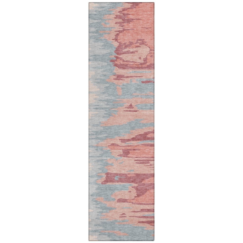 LOOMLAN Rugs Meleya Coral Washable Indoor-Outdoor Rug