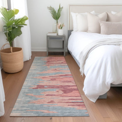 LOOMLAN Rugs Meleya Coral Washable Indoor-Outdoor Rug
