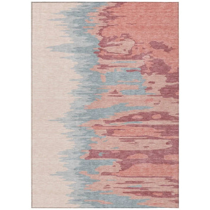 LOOMLAN Rugs Meleya Coral Washable Indoor-Outdoor Rug