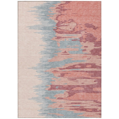 LOOMLAN Rugs Meleya Coral Washable Indoor-Outdoor Rug