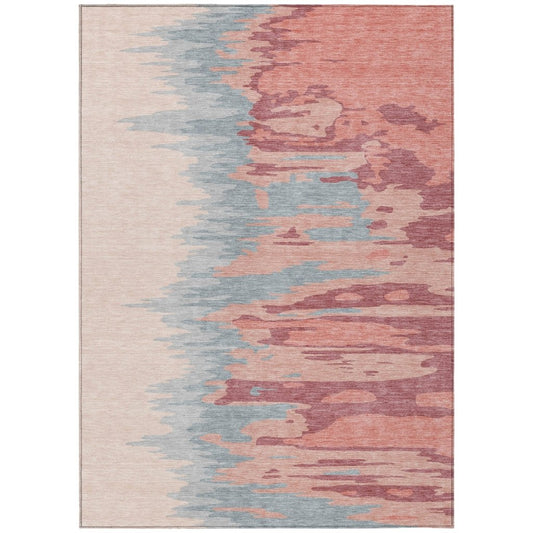 LOOMLAN Rugs Meleya Coral Washable Indoor-Outdoor Rug