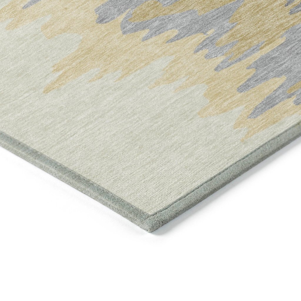 LOOMLAN Rugs Meleya Gold Washable Indoor-Outdoor Rug