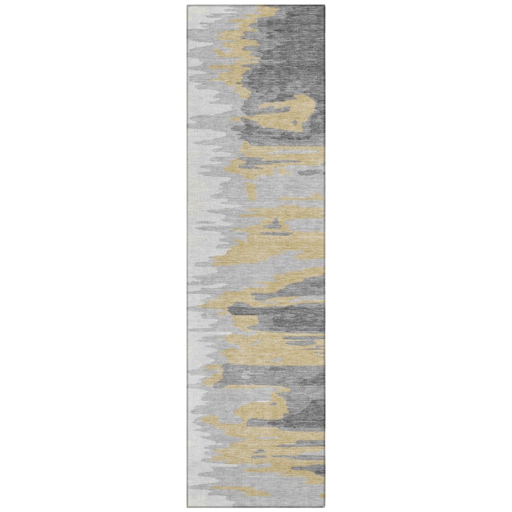 LOOMLAN Rugs Meleya Gray Washable Indoor-Outdoor Rug