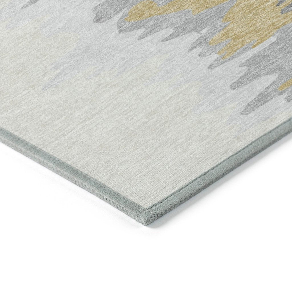 LOOMLAN Rugs Meleya Gray Washable Indoor-Outdoor Rug