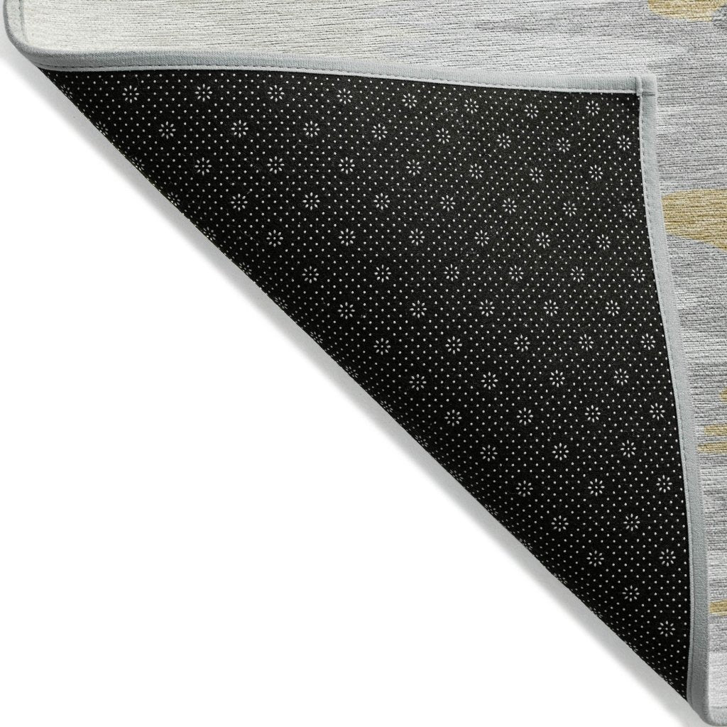 LOOMLAN Rugs Meleya Gray Washable Indoor-Outdoor Rug