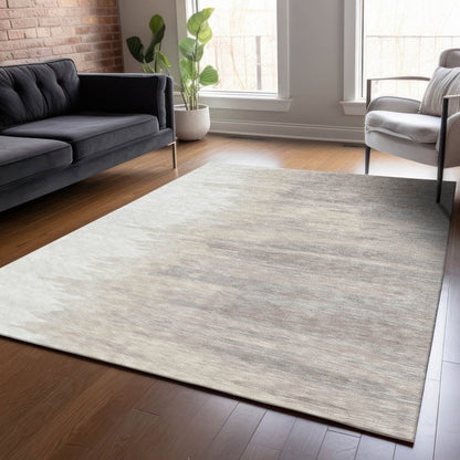 LOOMLAN Rugs Meleya Ivory Washable Indoor-Outdoor Rug