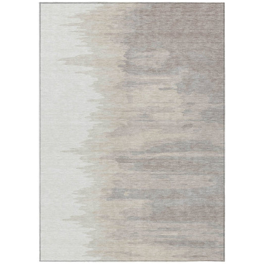 LOOMLAN Rugs Meleya Ivory Washable Indoor-Outdoor Rug