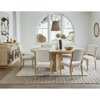 Melia Light Sand Finished Wooden Dining Set