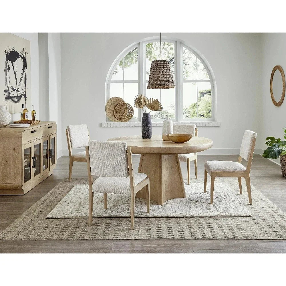 Melia Light Sand Finished Wooden Dining Set