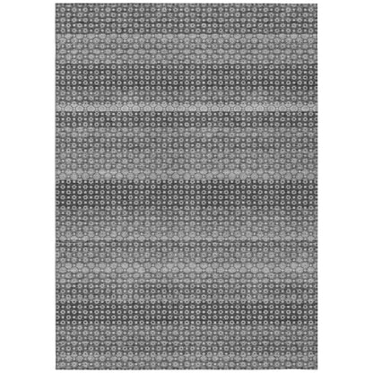 LOOMLAN Rugs Melisyn Gray Washable Indoor-Outdoor Rug