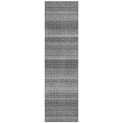LOOMLAN Rugs Melisyn Gray Washable Indoor-Outdoor Rug