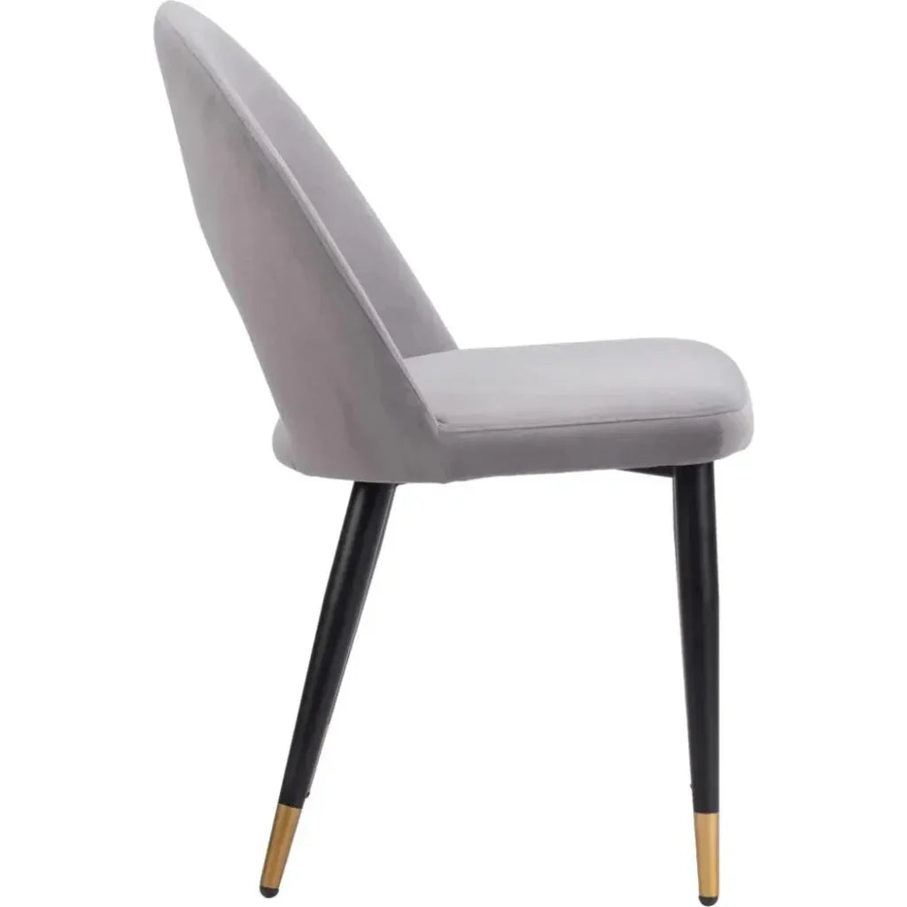 Zuo Modern Menlo Velvet Armless Dining Chair 2PC