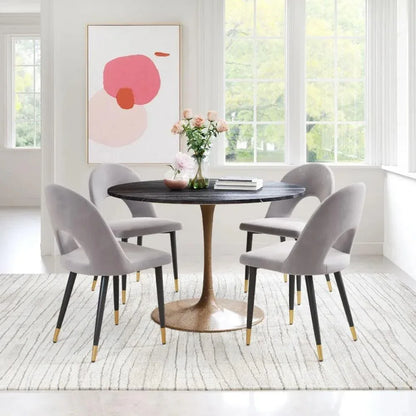 Zuo Modern Menlo Velvet Armless Dining Chair 2PC