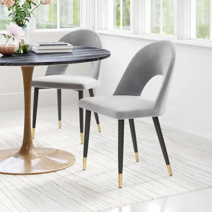 Zuo Modern Menlo Velvet Armless Dining Chair 2PC