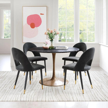 Zuo Modern Menlo Velvet Armless Dining Chair 2PC