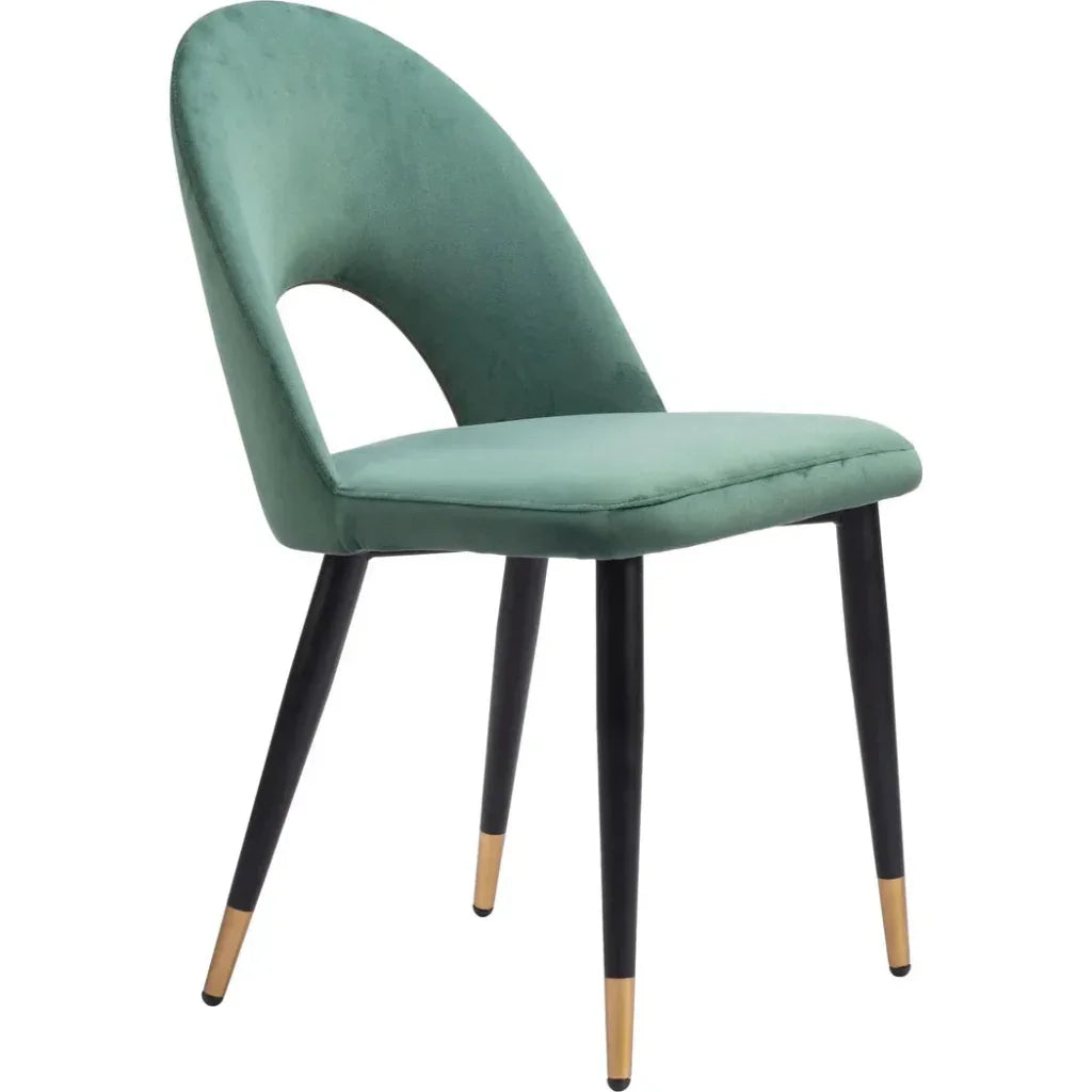 Zuo Modern Menlo Velvet Armless Dining Chair 2PC