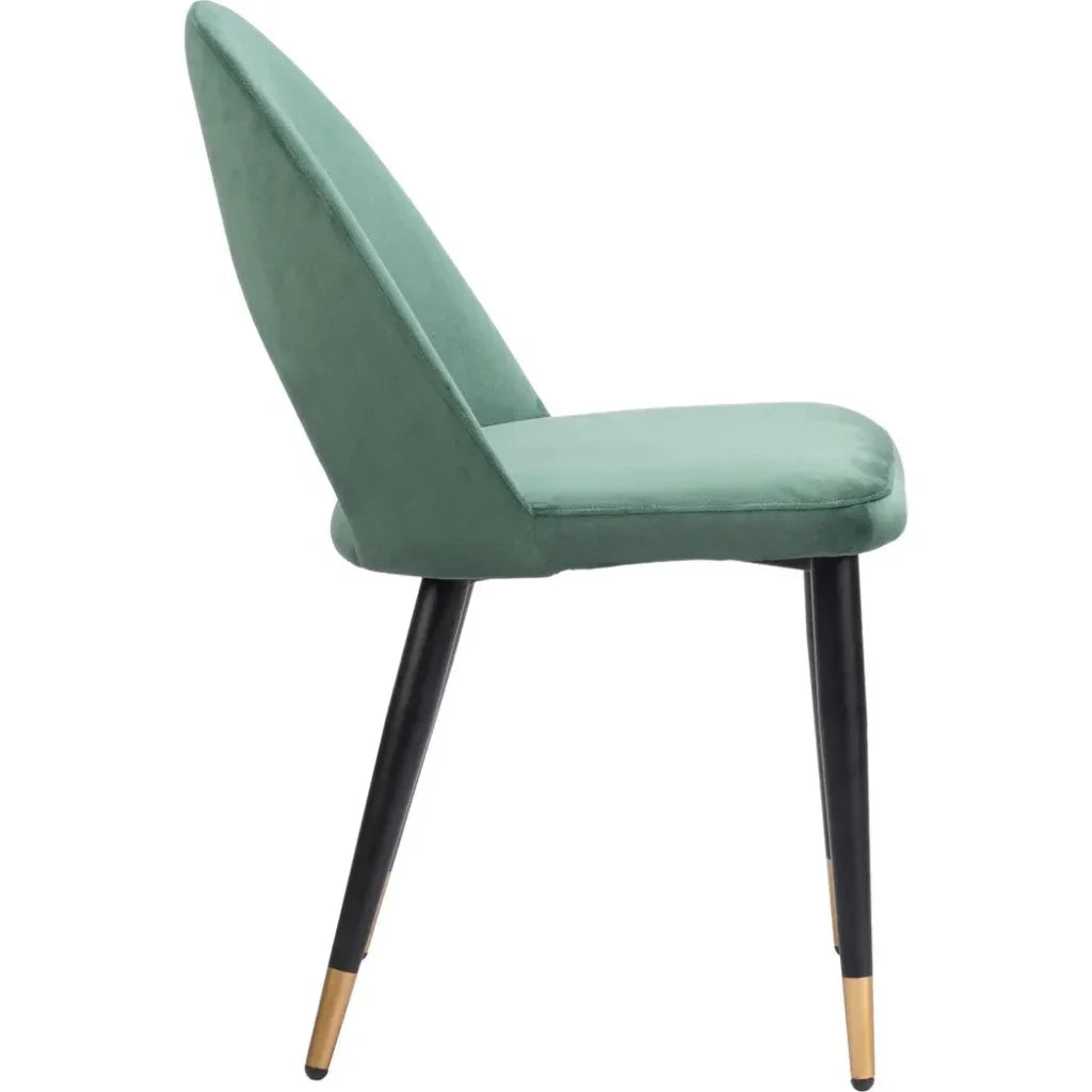 Zuo Modern Menlo Velvet Armless Dining Chair 2PC